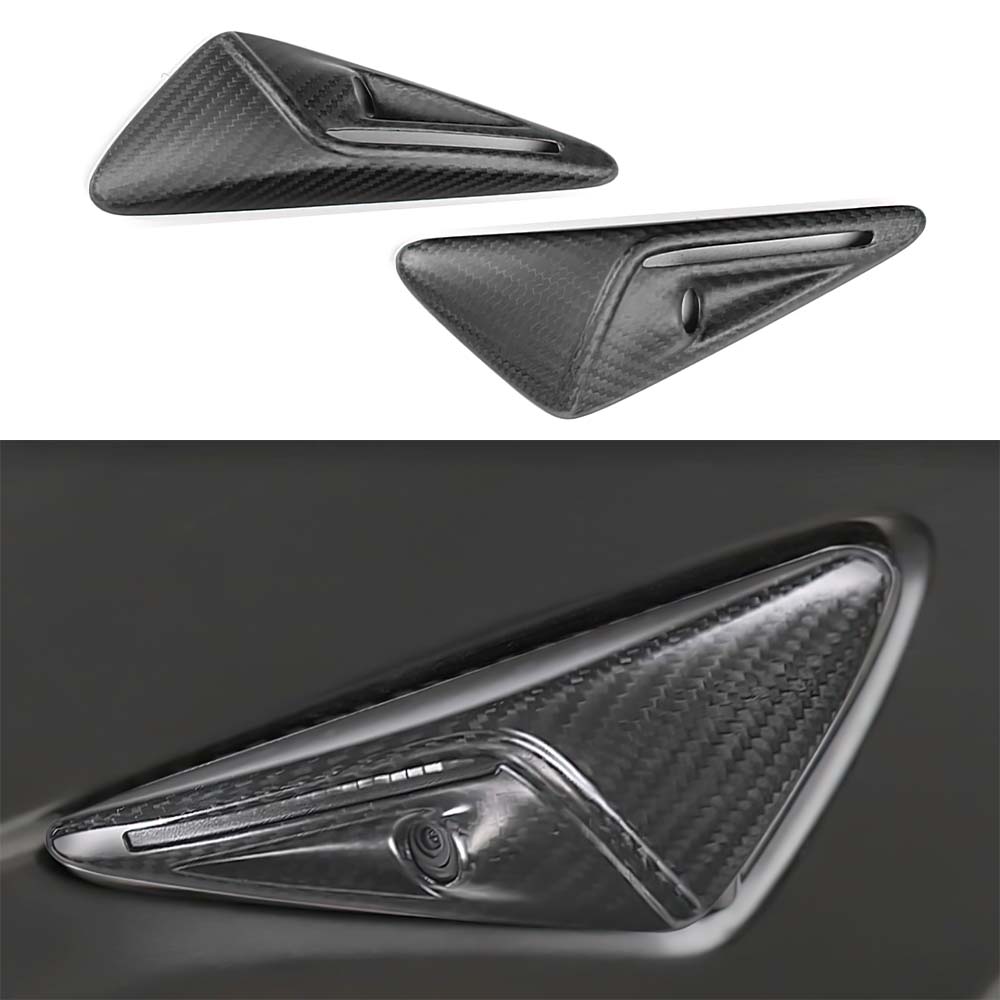 Cloudmall Tesla REAL Carbon Fiber Side Camera Protection Cover for Model 3/Y