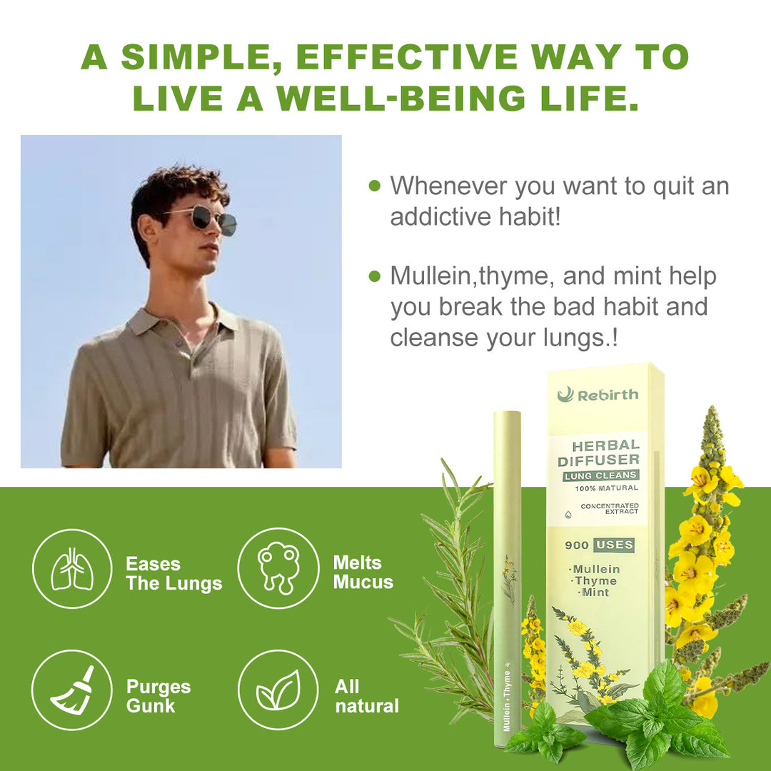 New Upgraded 900 Uses Rebirth Herbal Diffuser with Mullein, Thyme and Mint