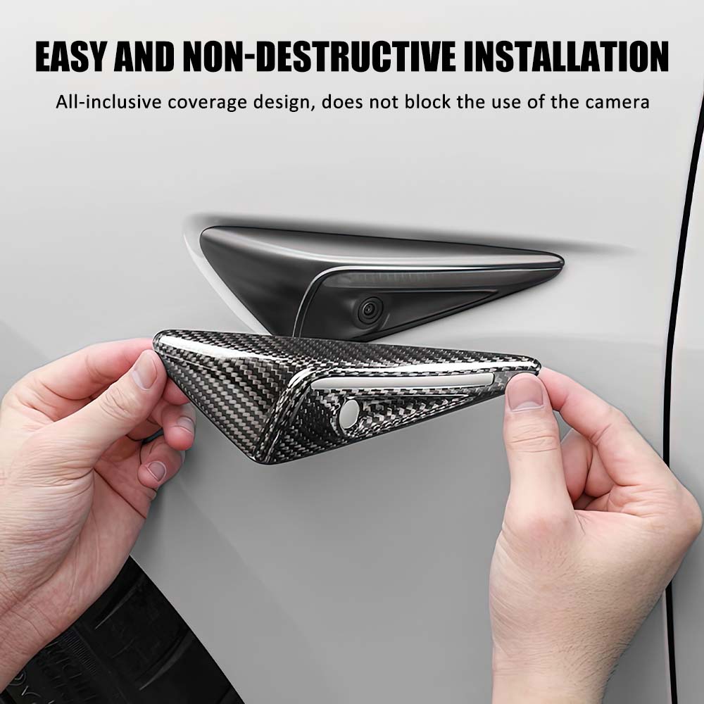 Cloudmall Tesla REAL Carbon Fiber Side Camera Protection Cover for Model 3/Y