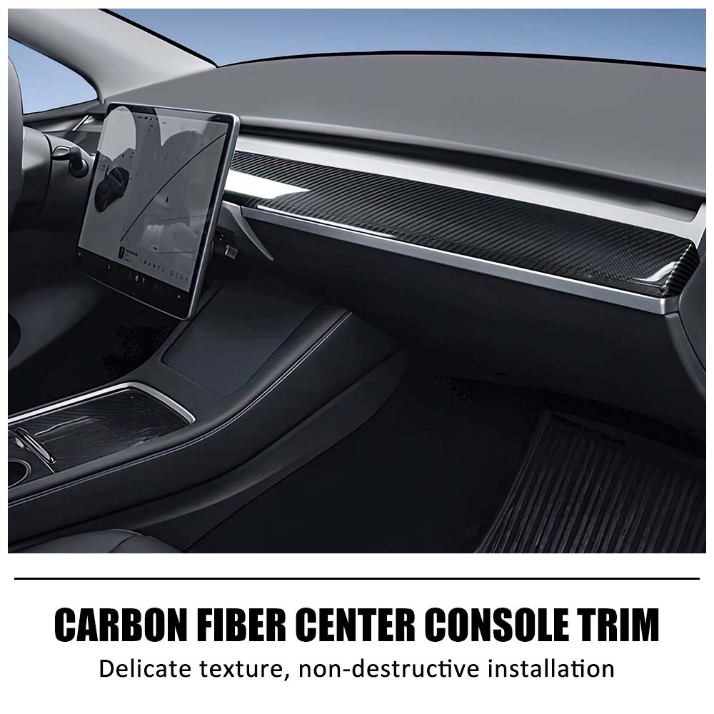 Cloudmall Tesla Model 3 / Y Dashboard Cover Wrap REAL Carbon Fiber