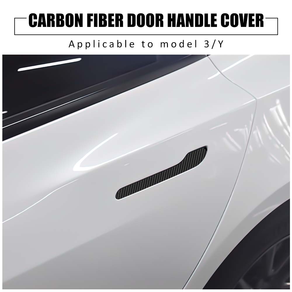 Cloudmall Tesla Model 3/Y REAL Carbon Fiber Door Handle Cover