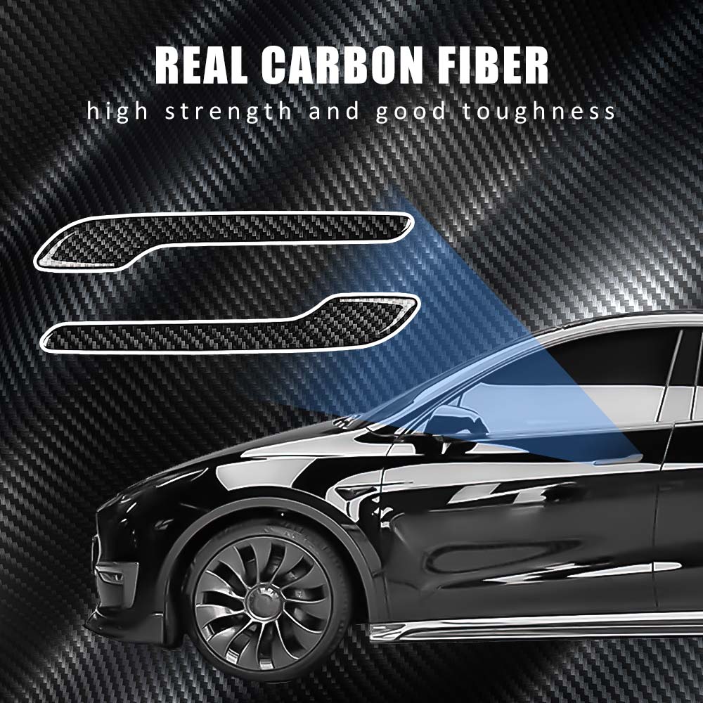 Cloudmall Tesla Model 3/Y REAL Carbon Fiber Door Handle Cover