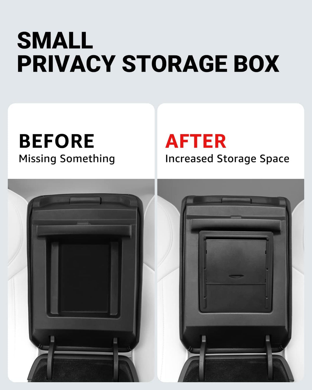 Cloudmall Tesla Model 3/Y Center Console Organizer Armrest Hidden Storage Box
