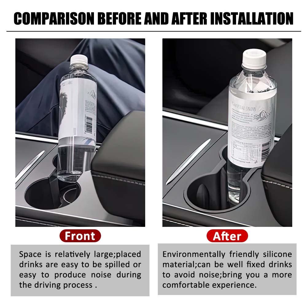 Cloudmall Center Console Cup Holder for Tesla Model 3/Y