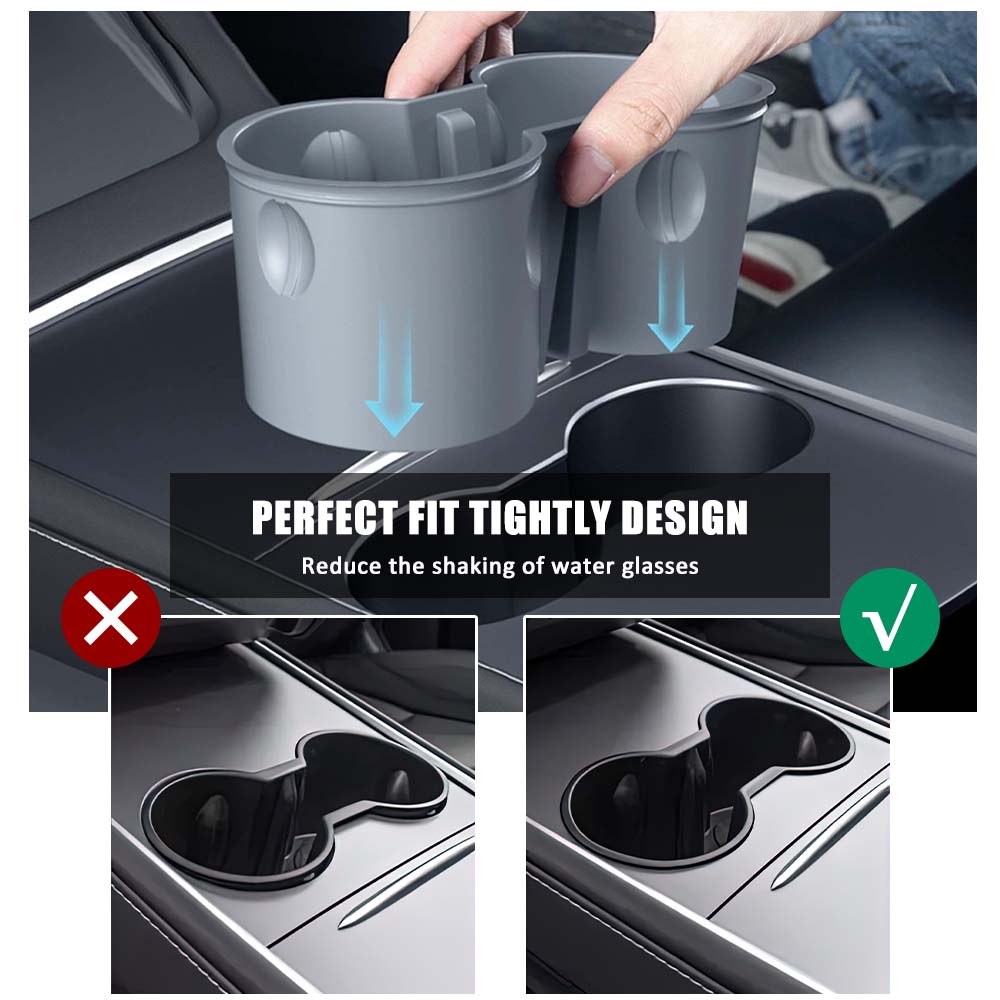Cloudmall Center Console Cup Holder for Tesla Model 3/Y