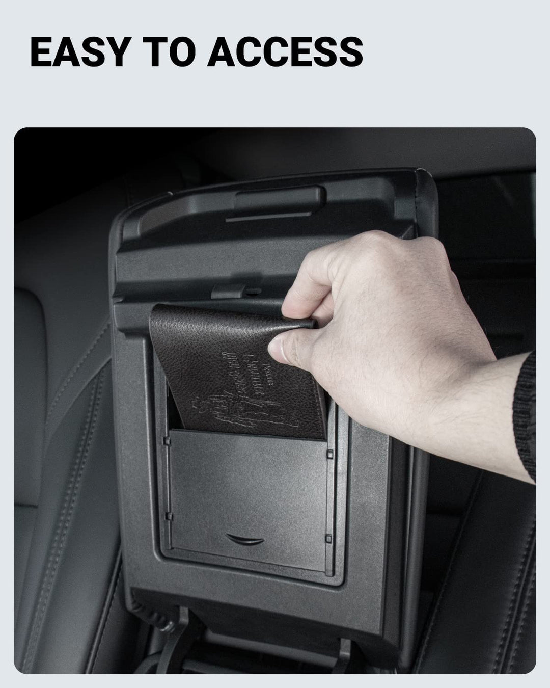 Cloudmall Tesla Model 3/Y Center Console Organizer Armrest Hidden Storage Box